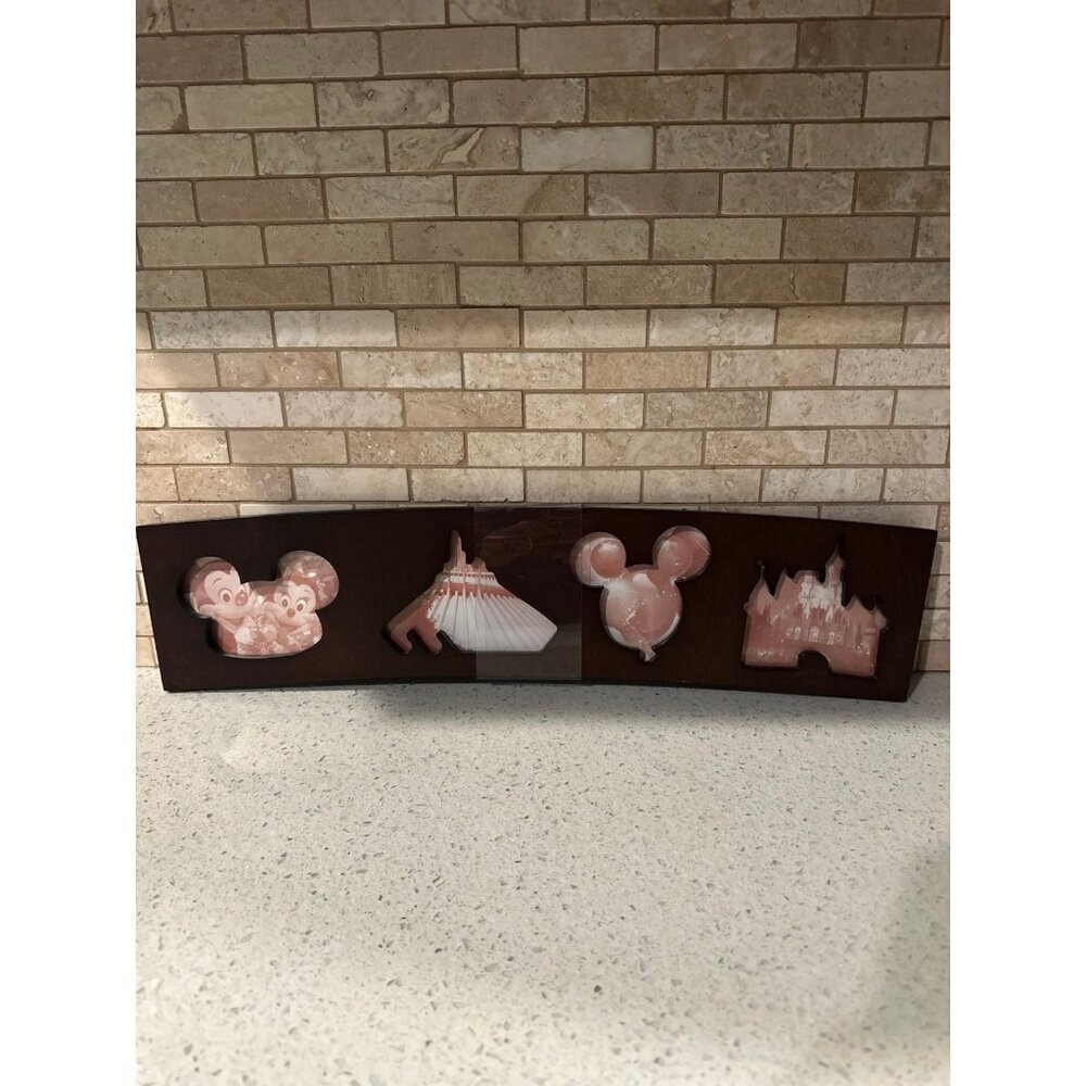 Disney Parks Magic Kingdom Icons Balloon, Mickey, Space Mountain,‎ Castle Frame